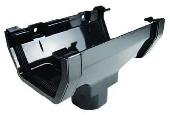 Square Gutter Running Outlet 112mm - Anthracite