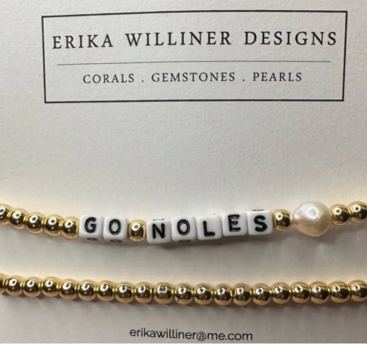 Stack of 2 Fan Gold Galvanized Beads Bracelets 430-07 | Erika Williner Designs