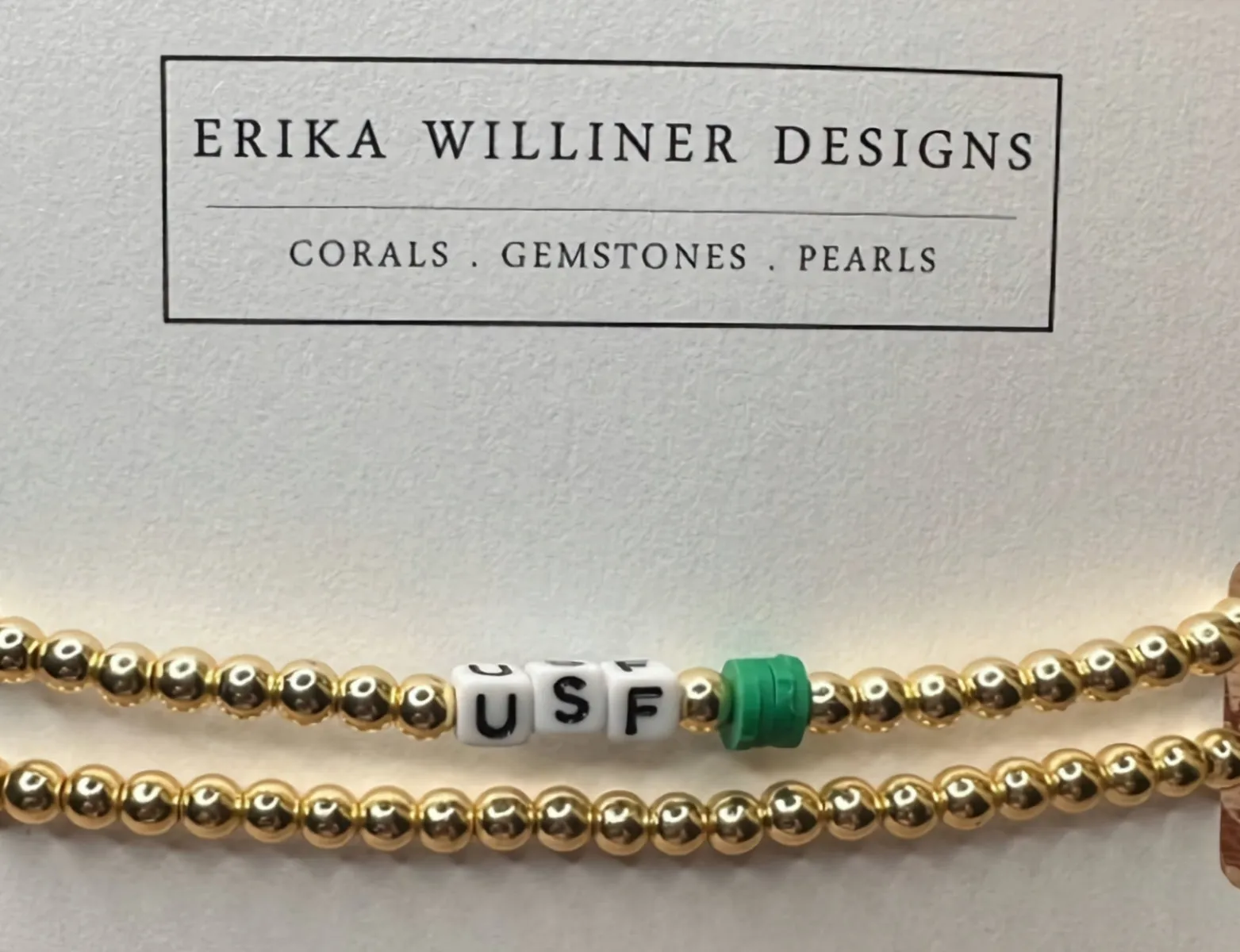 Stack of 2 Fan Gold Galvanized Beads Bracelets 430-07 | Erika Williner Designs
