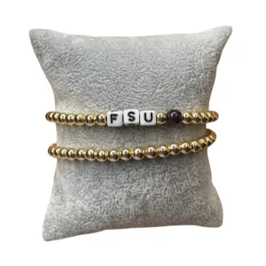 Stack of 2 Fan Gold Galvanized Beads Bracelets 430-07 | Erika Williner Designs