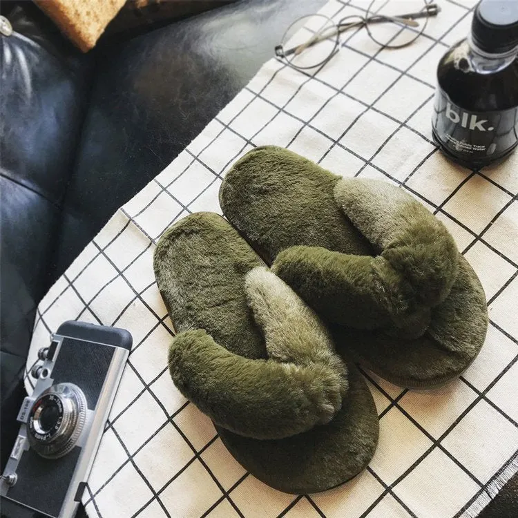 Step Into Luxury with Plush Flip-Flop Slippers!