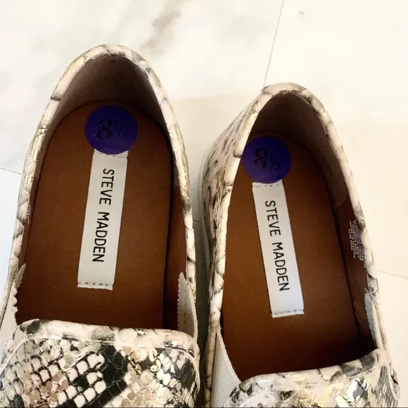 Steve Madden snake skin print sneakers size 8.5