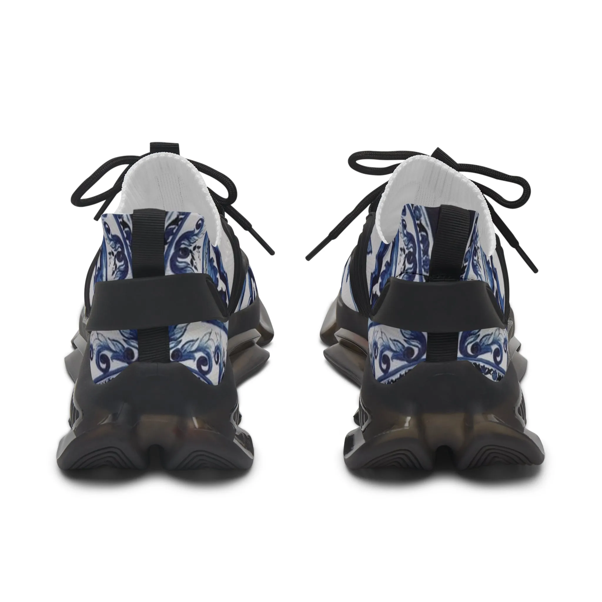 Stylish Women's Mesh Sneakers with Blue Print Design Margo Makaroff – Ideal for Casual Wear and Active Lifestyle
