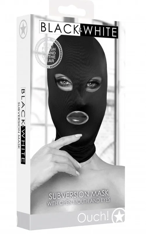 Subversion Mask With Open Mouth and Eye -  Black