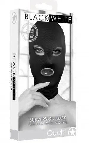 Subversion Mask With Open Mouth and Eye -  Black