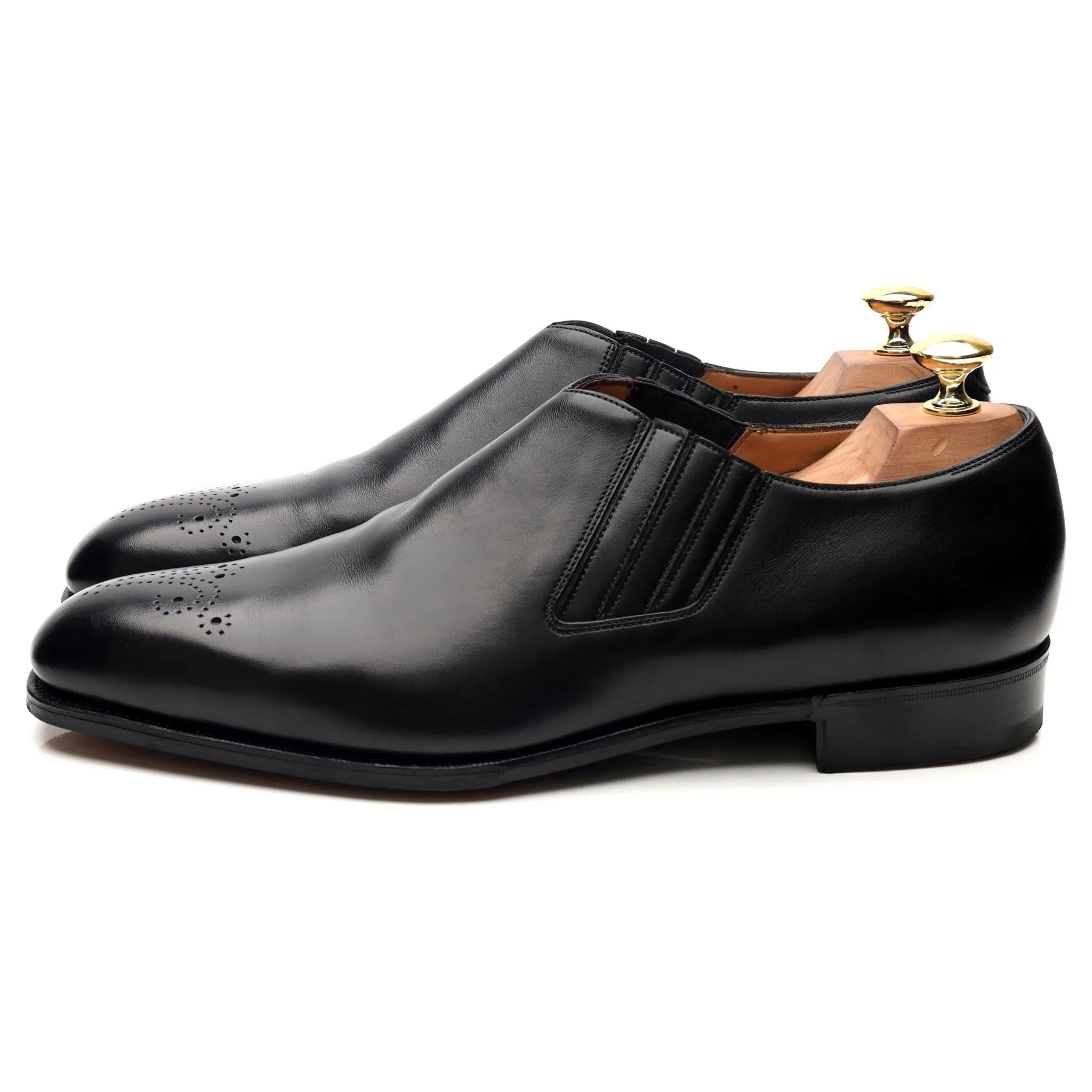 'Sulgrave' Black Leather Slip On Loafer UK 9 E