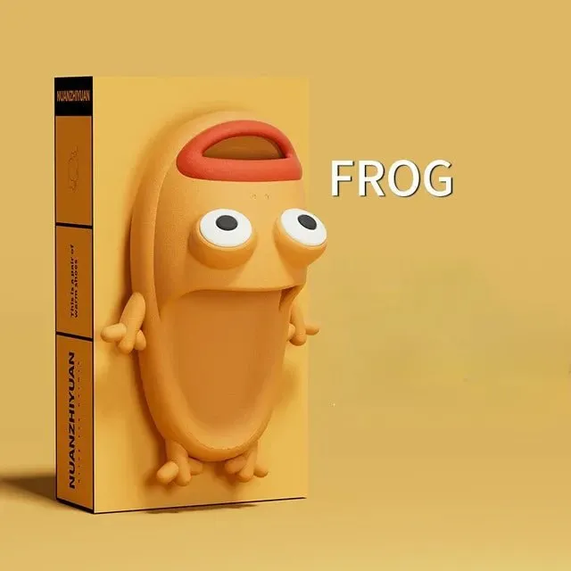Summer Cartoon Frog Slippers