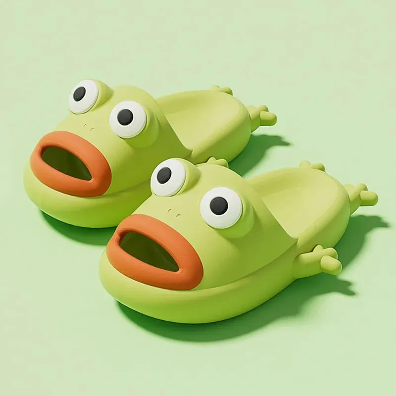 Summer Cartoon Frog Slippers
