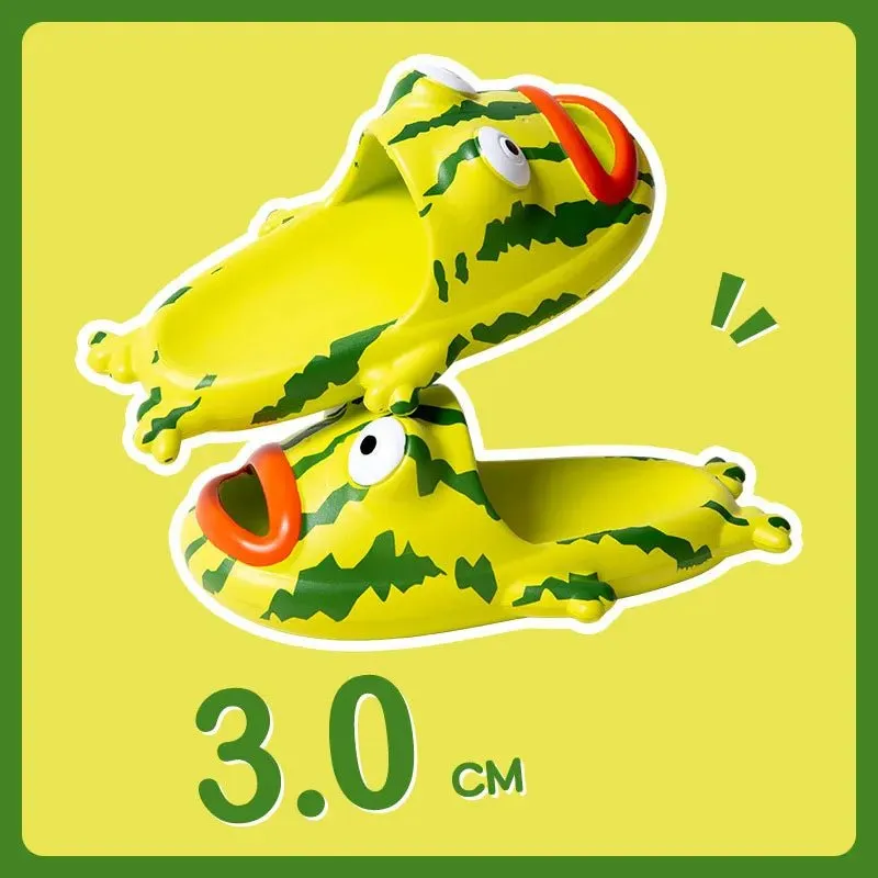 Summer Cartoon Frog Slippers