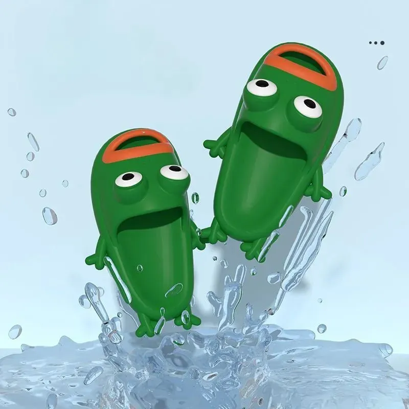 Summer Cartoon Frog Slippers