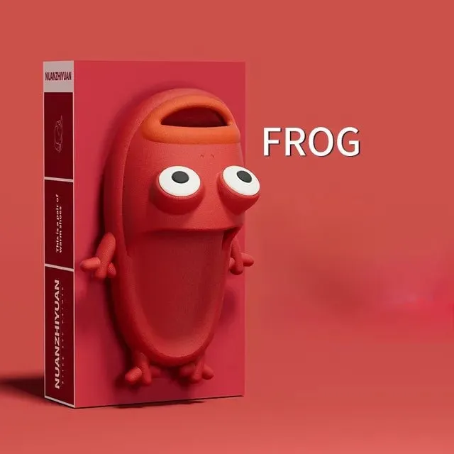 Summer Cartoon Frog Slippers