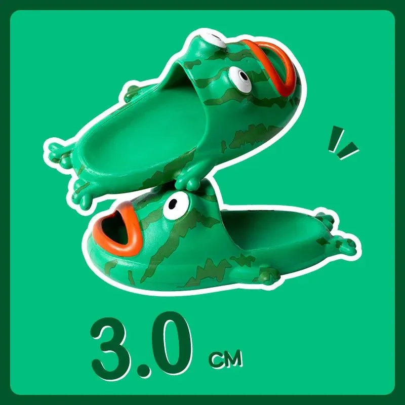 Summer Cartoon Frog Slippers