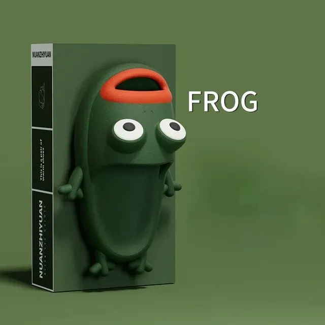 Summer Cartoon Frog Slippers