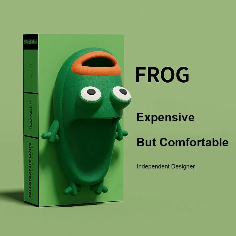 Summer Cartoon Frog Slippers