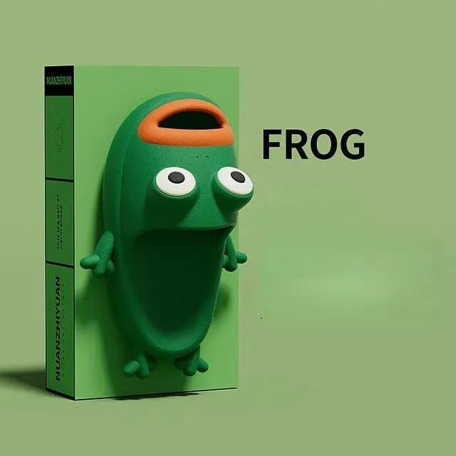 Summer Cartoon Frog Slippers