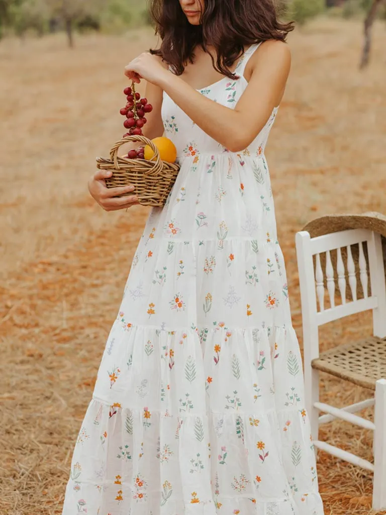 Summer Herbs Tiered Dress