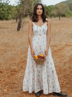 Summer Herbs Tiered Dress