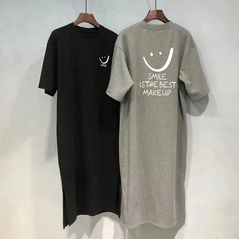 SummerVibe - Women's Casual Midi T-Shirt Dress