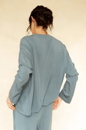 The Cool-Comf Lounge Oversized Long Sleeve - Misty Gray