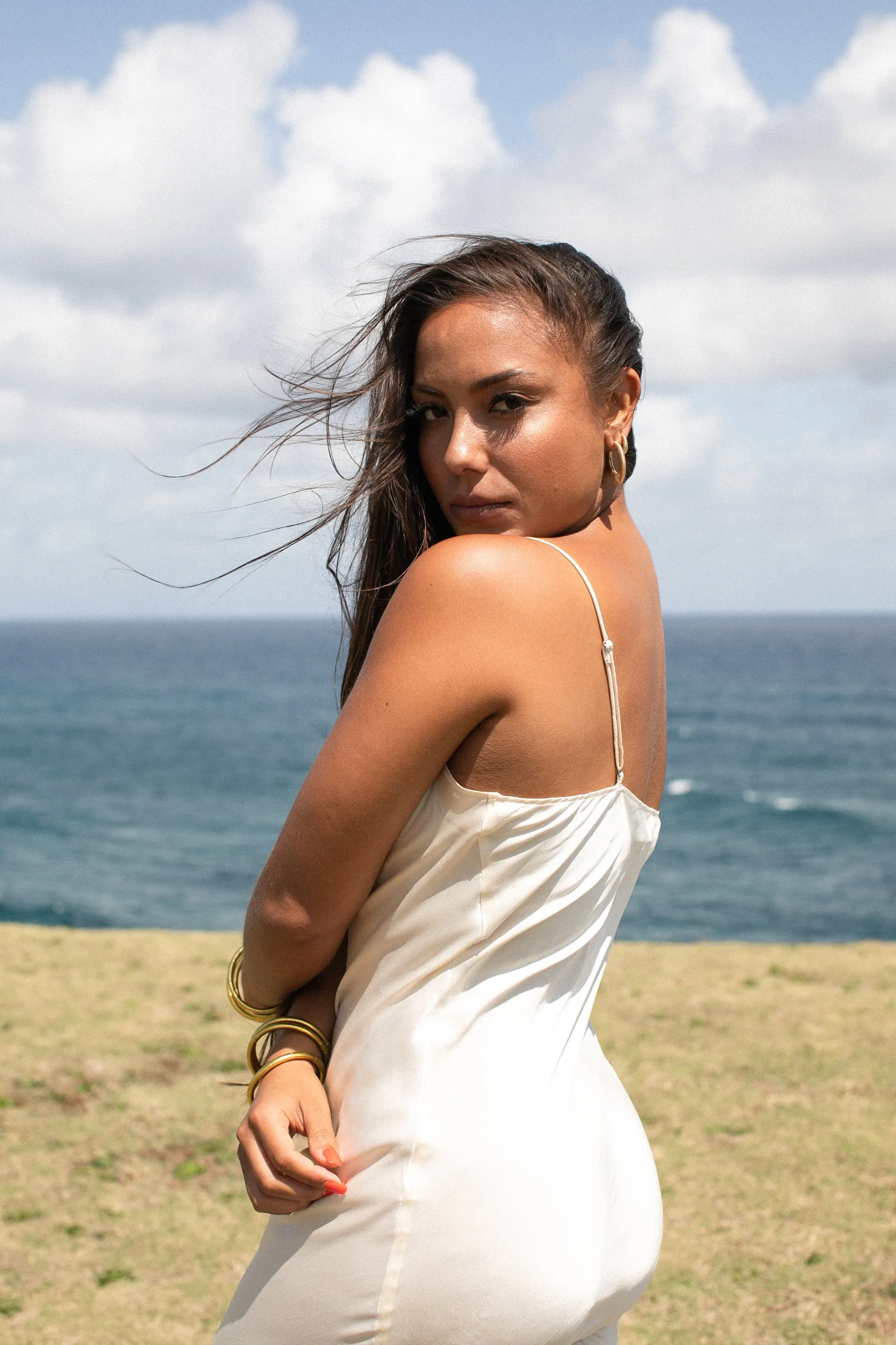 The Prairie Wildrye Slip dress in Baby's-Breath