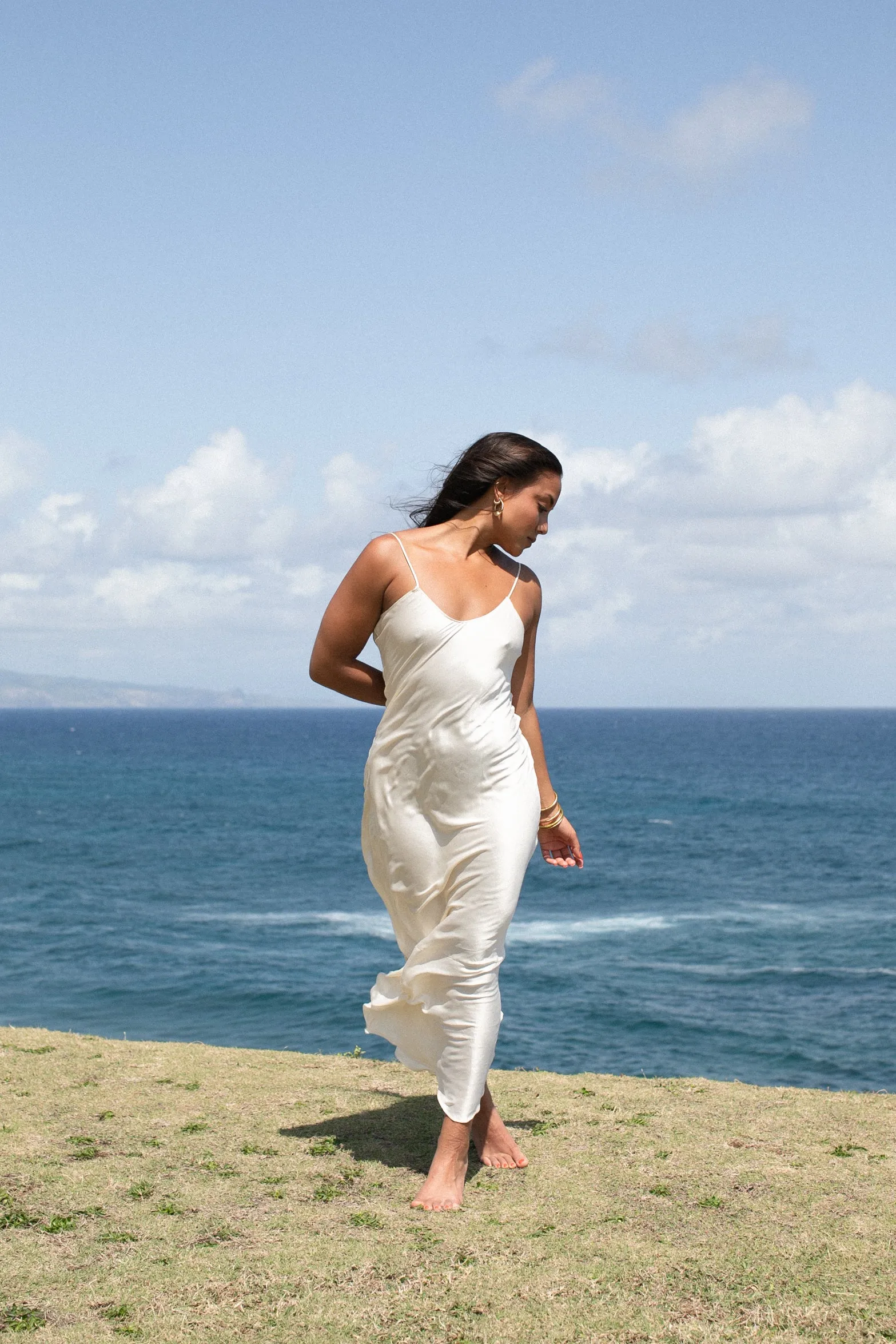 The Prairie Wildrye Slip dress in Baby's-Breath