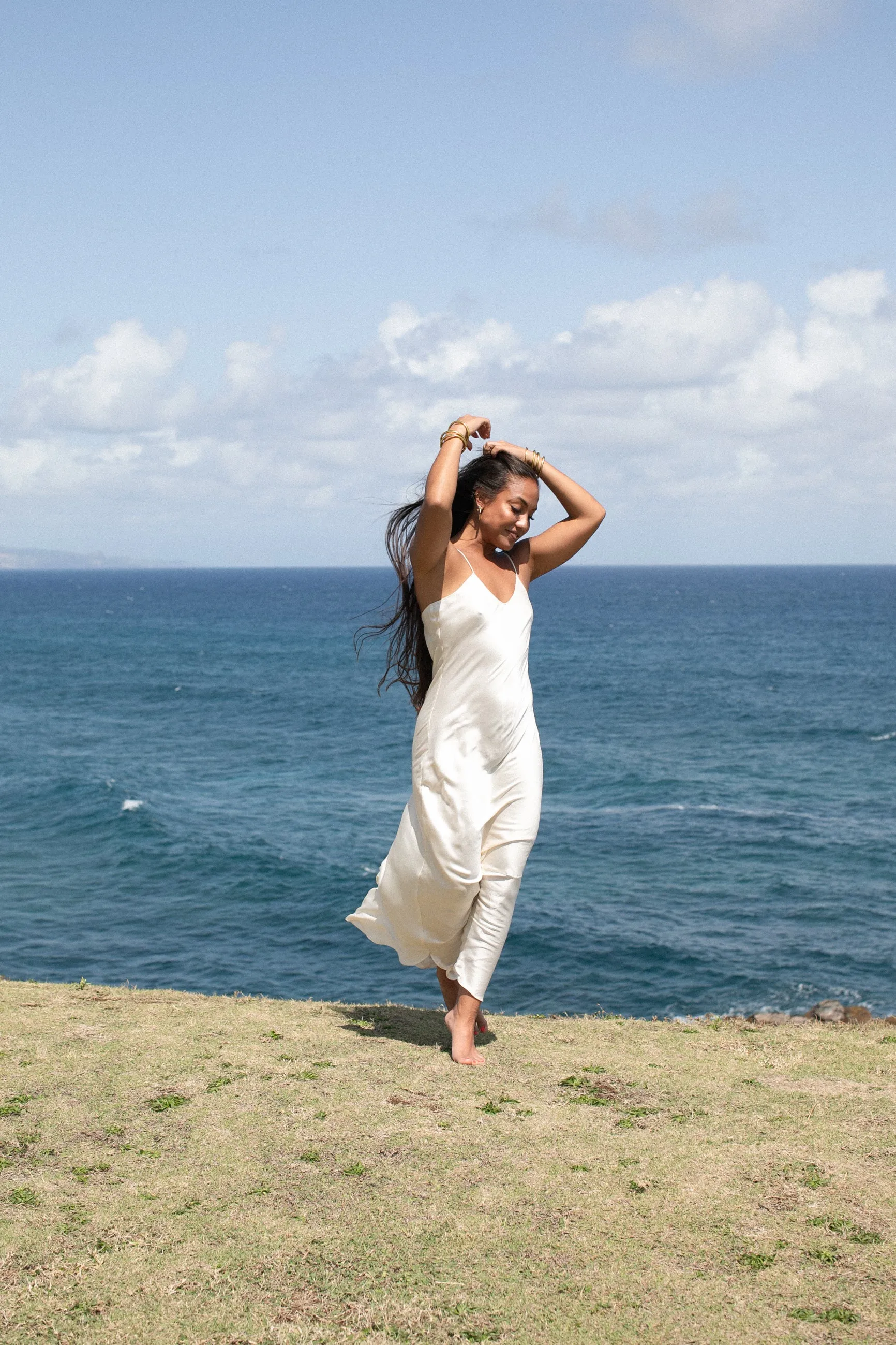 The Prairie Wildrye Slip dress in Baby's-Breath