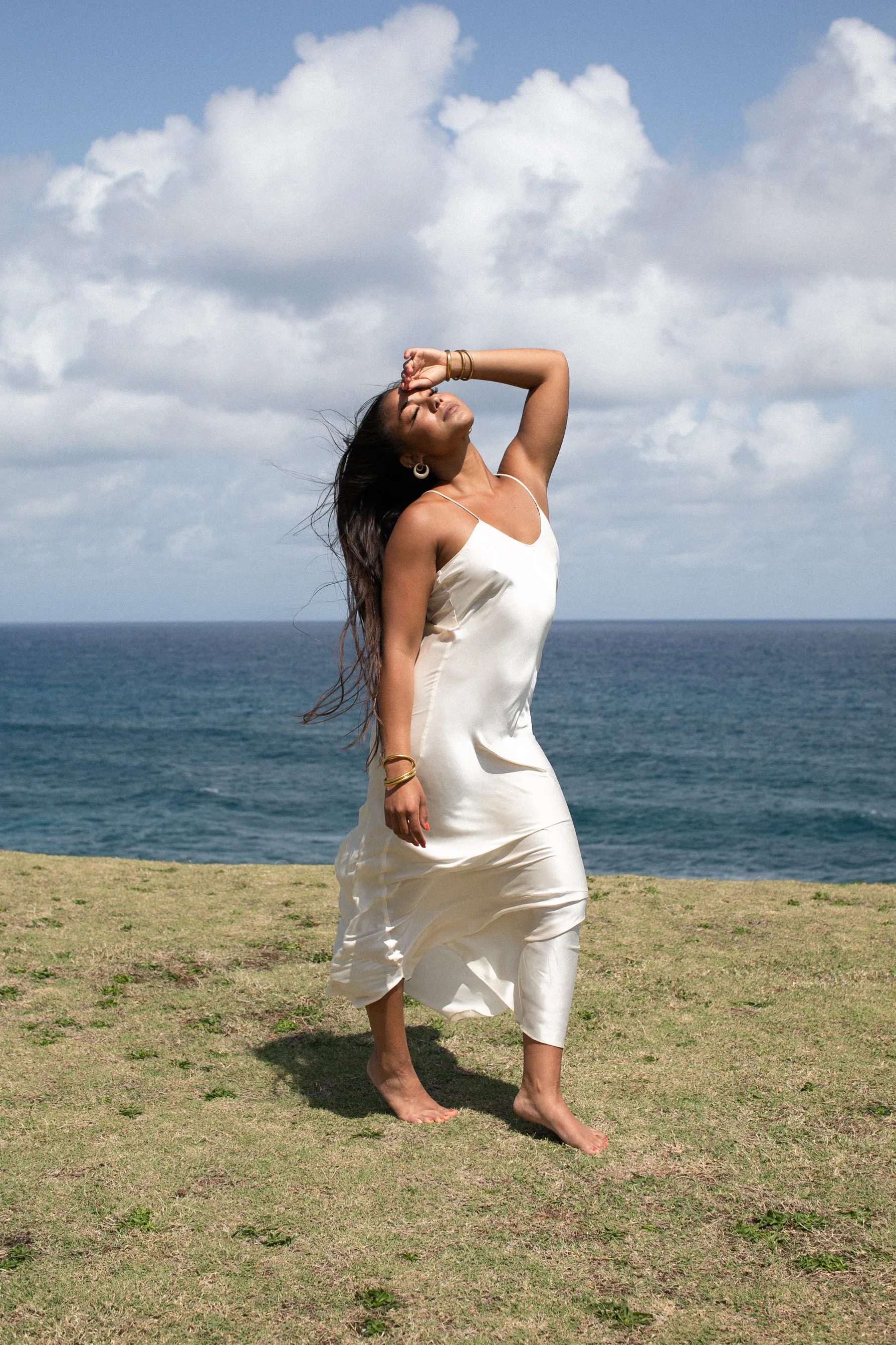 The Prairie Wildrye Slip dress in Baby's-Breath