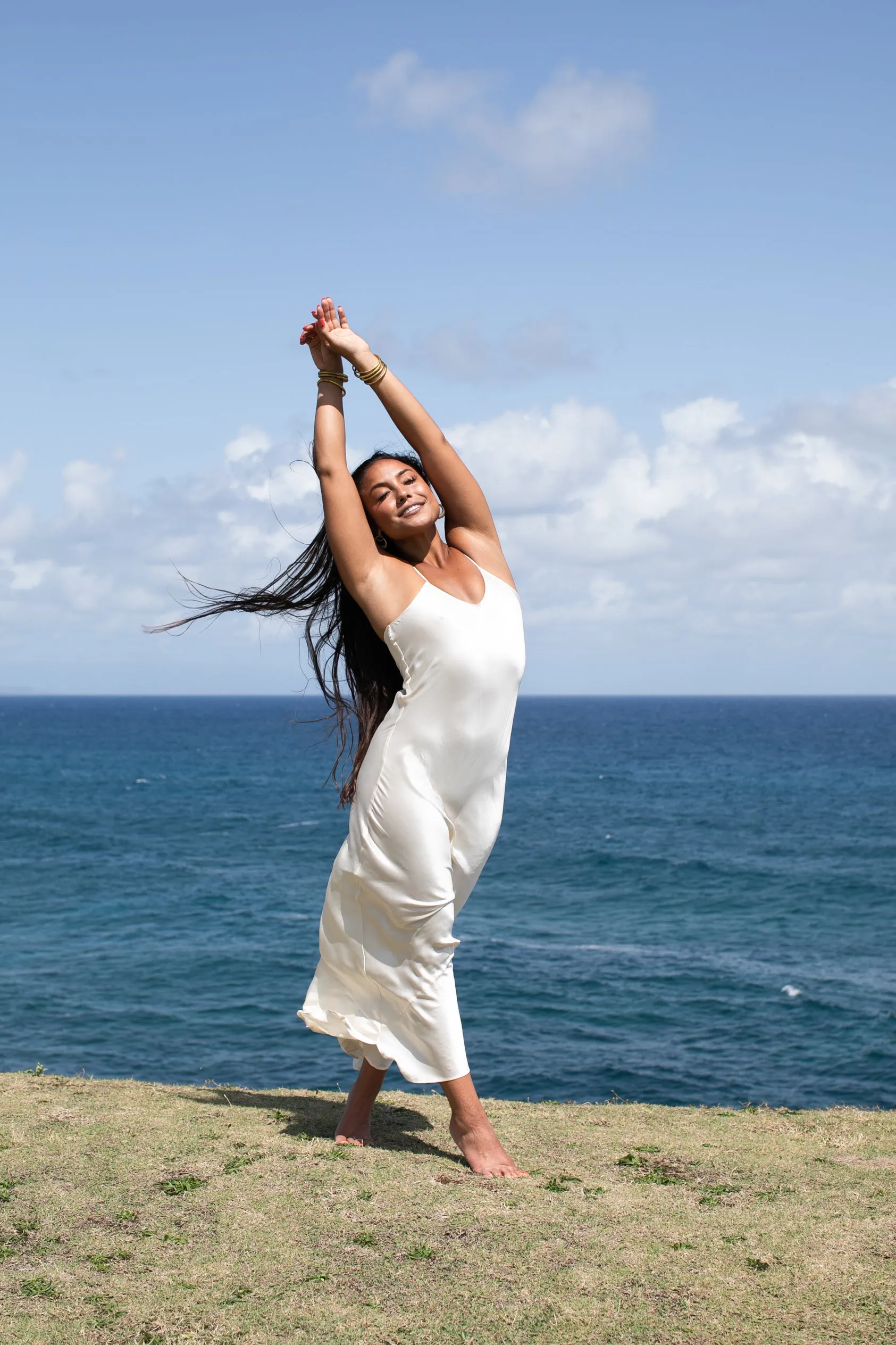 The Prairie Wildrye Slip dress in Baby's-Breath