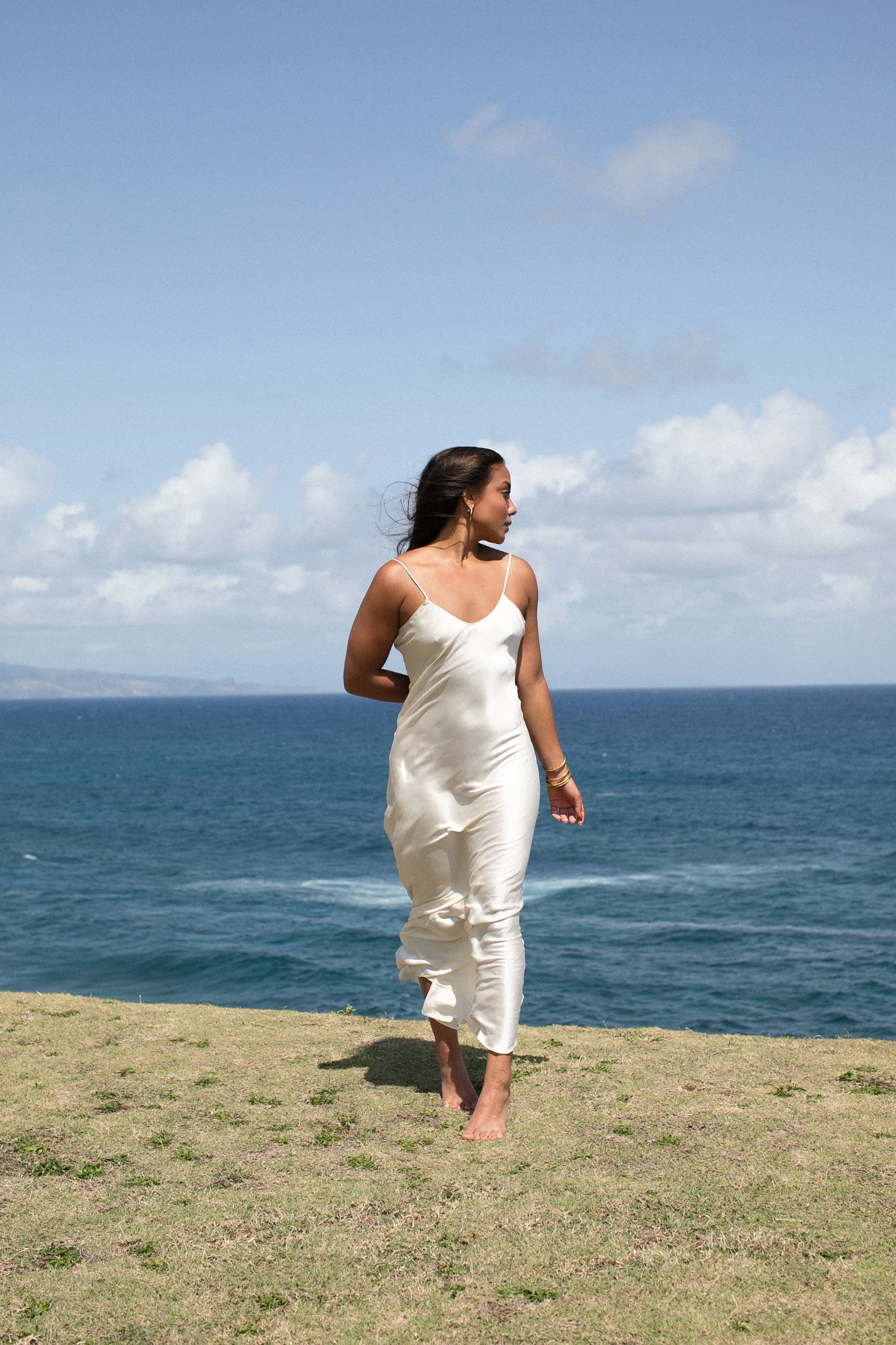 The Prairie Wildrye Slip dress in Baby's-Breath