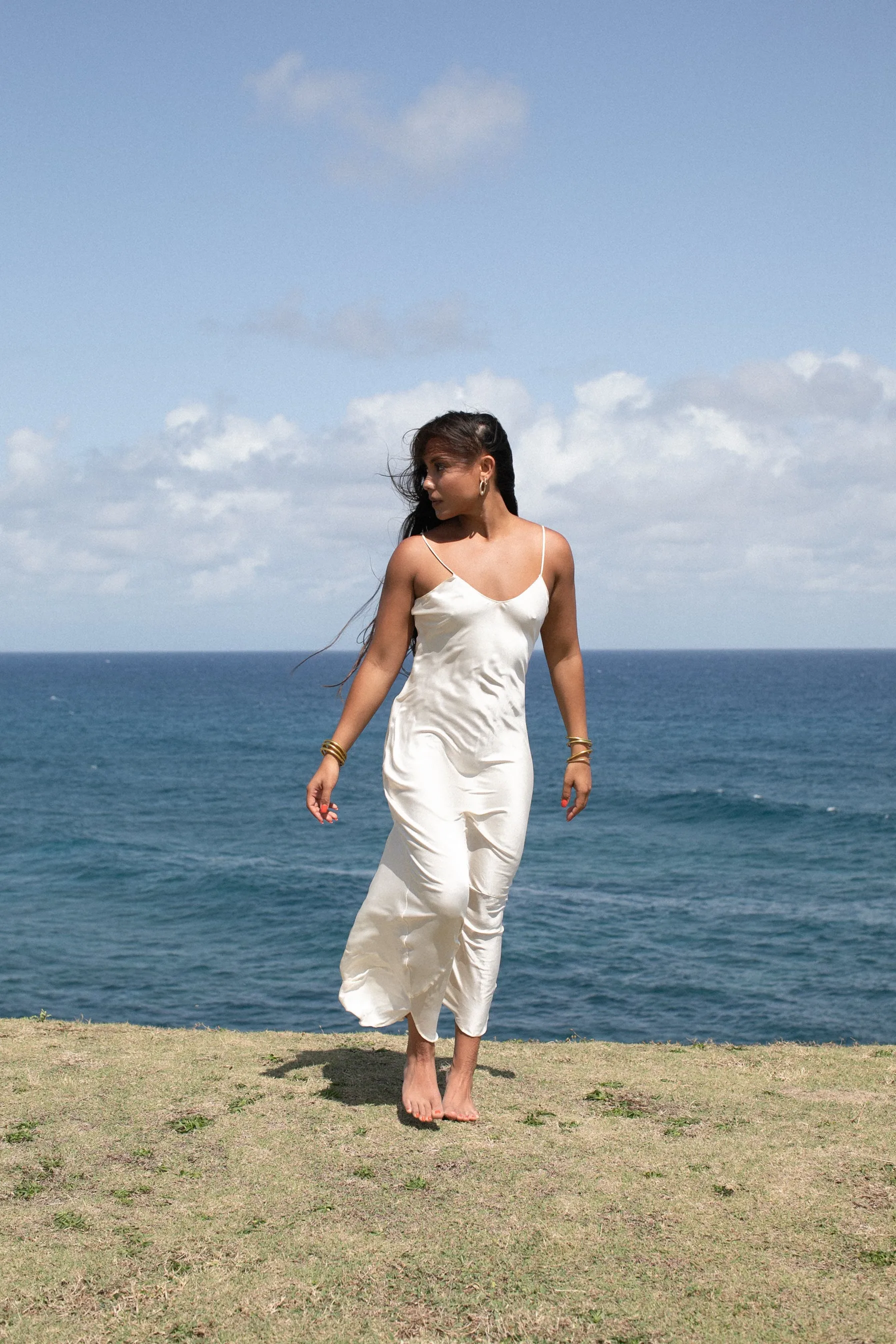 The Prairie Wildrye Slip dress in Baby's-Breath