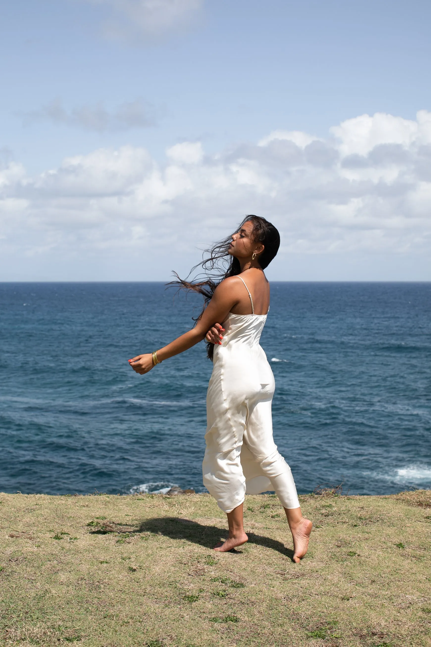 The Prairie Wildrye Slip dress in Baby's-Breath