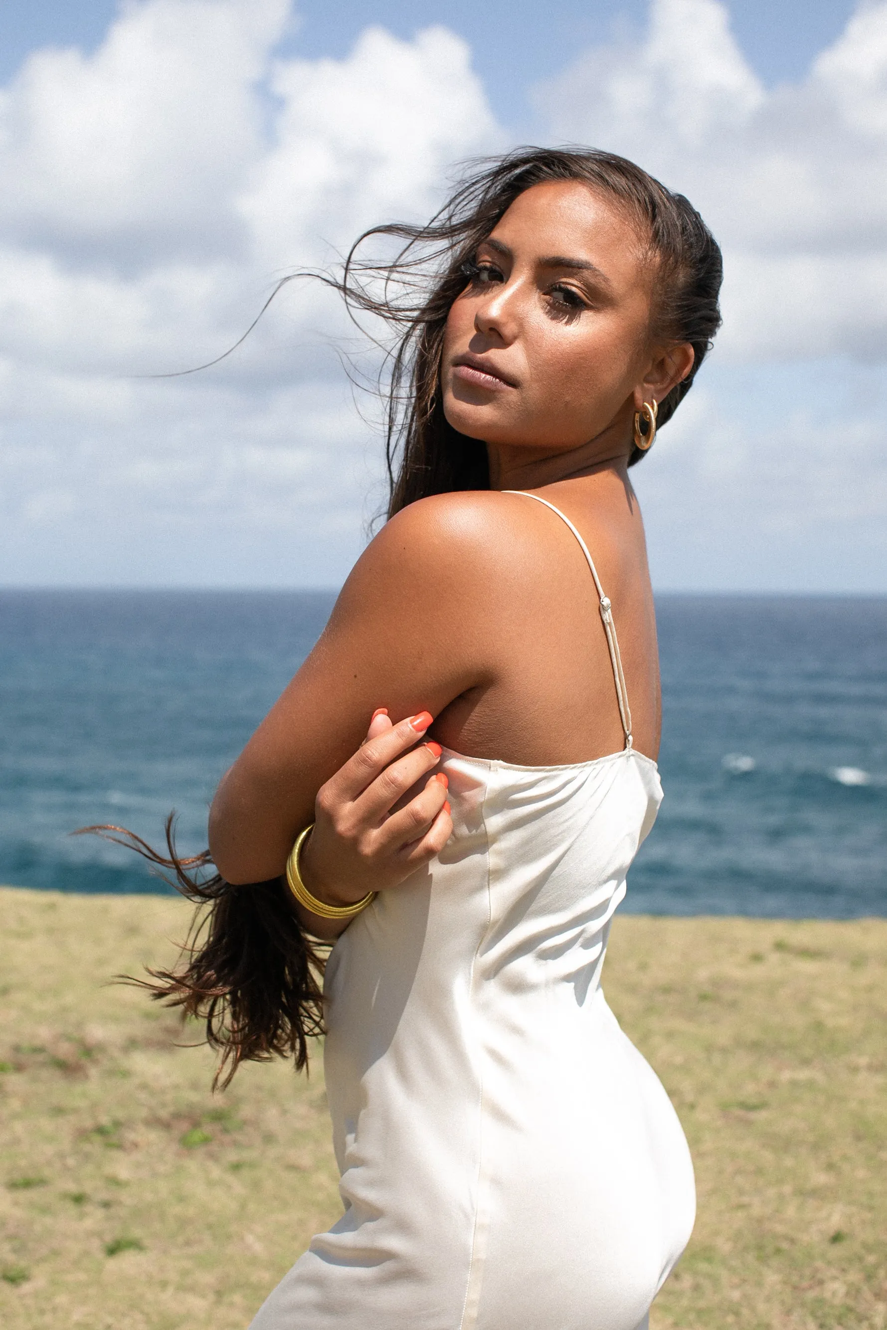 The Prairie Wildrye Slip dress in Baby's-Breath