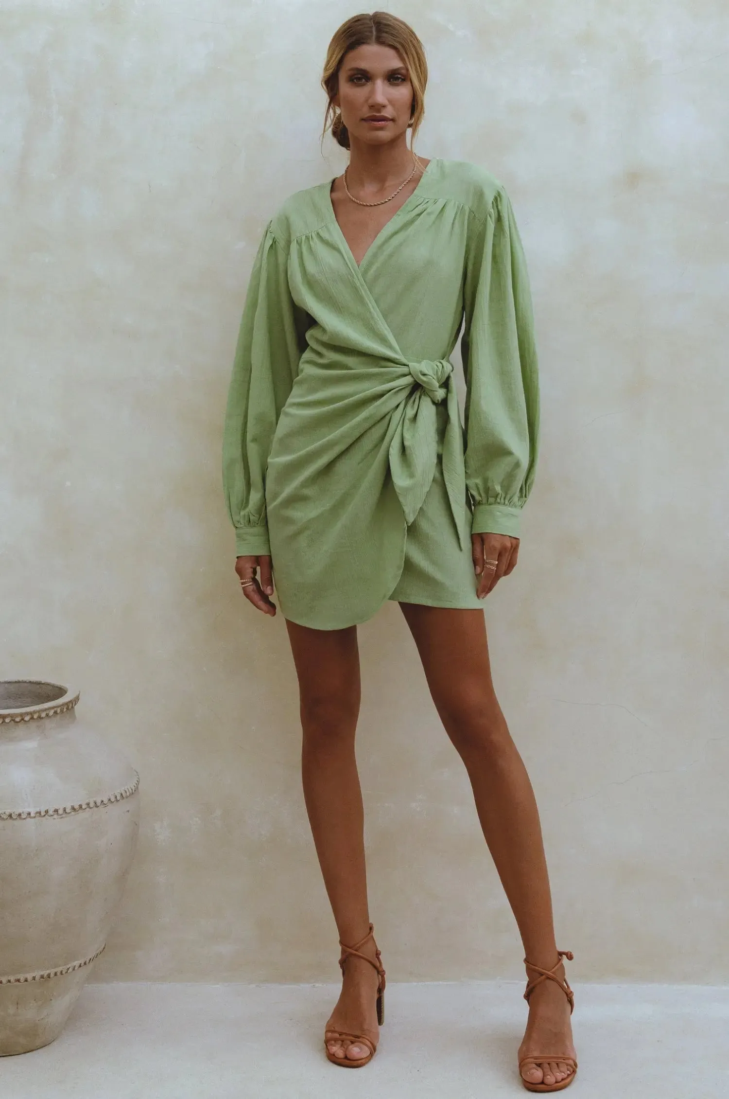 Ti Amo Linen Wrap Dress by Bali ELF