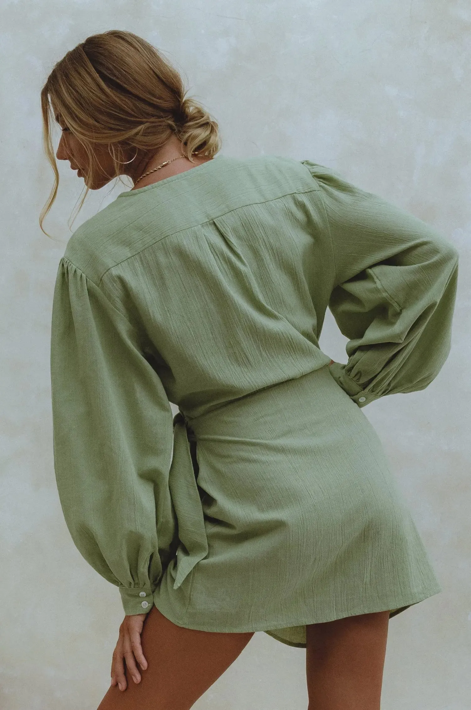 Ti Amo Linen Wrap Dress by Bali ELF