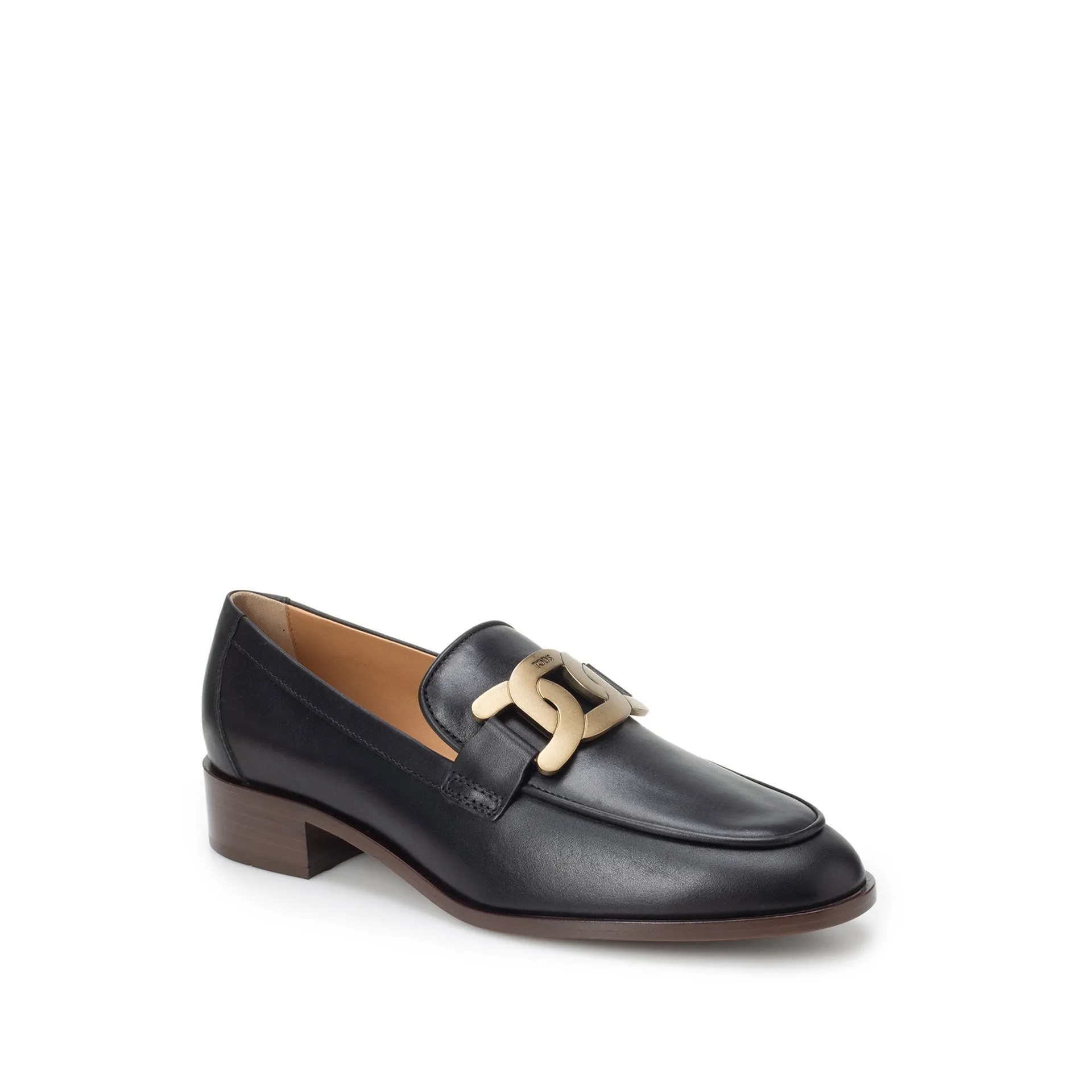TOD'S Luxurious Leather Loafers with Chic Round Toe and 3.5 cm Heel