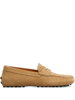 TOD'S Men's Slip-On Rubber Suede Leather Loafers