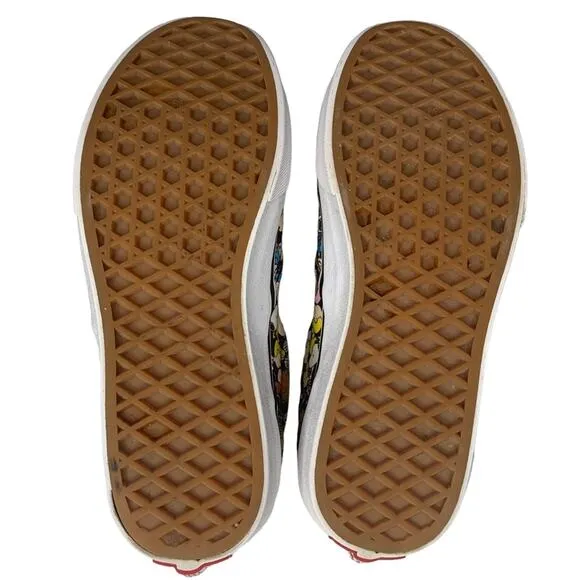 Vans Peanuts Slip On Sneakers Kids Size 3 Peanuts Characters Allover Print