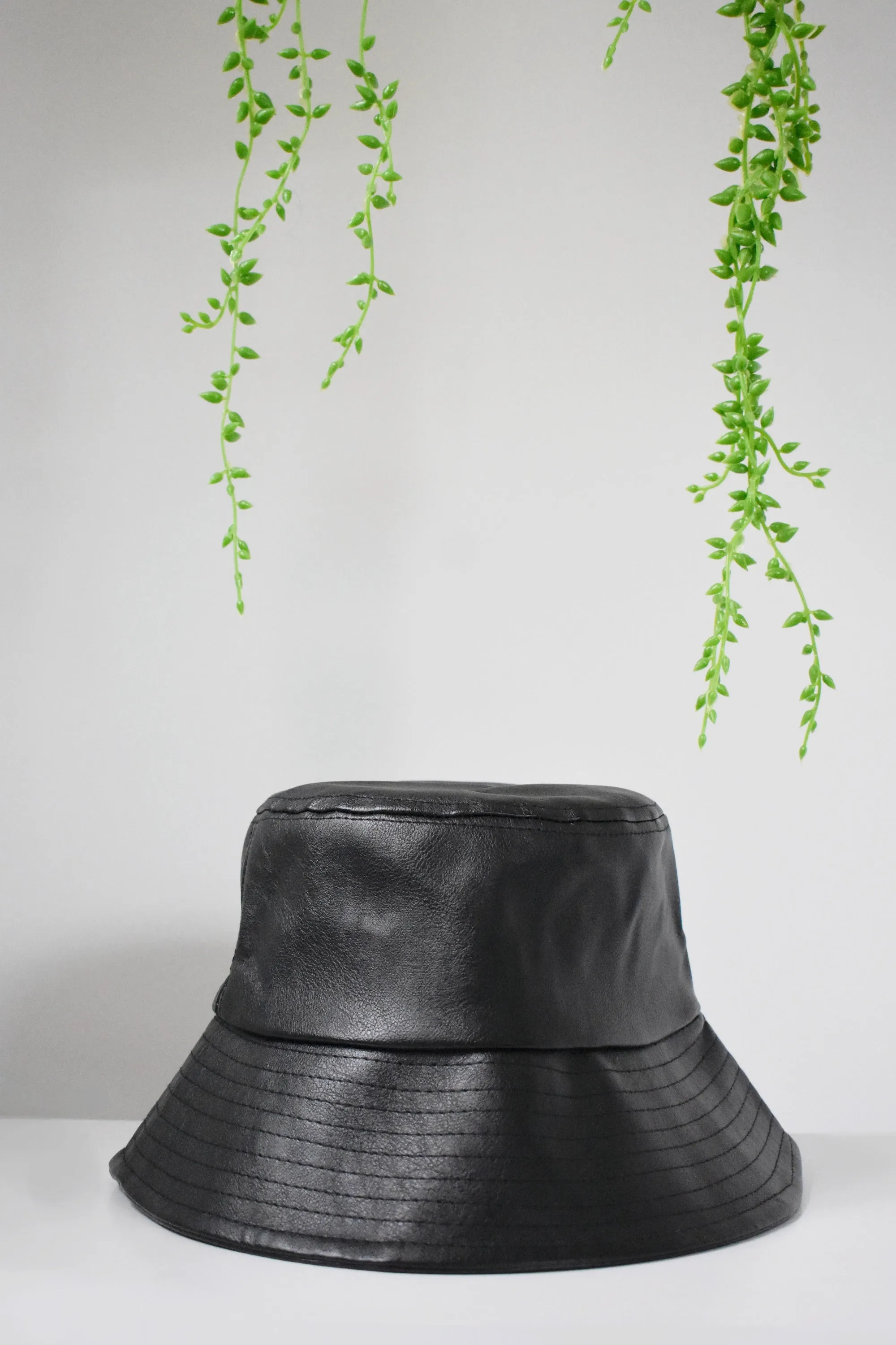 Vegan Leather Bucket Hat