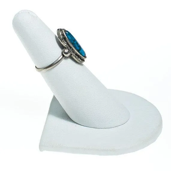 Vintage Boho Chic Oval Turquoise Statement Ring