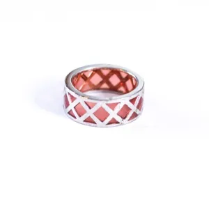 Vintage Sterling Silver and Red Crystal Ring