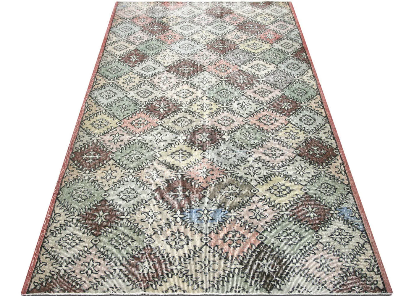 Vintage Turkish Mid-Century-Modern Rug - 4'6" x 7'8"