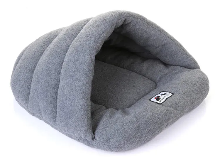 Warm Fleece Dog Beds Winter Warm Polar Pet Heated Soft Mat Slippers Beds Kennel House For Cats Sleeping Bag Nest Cave Bed