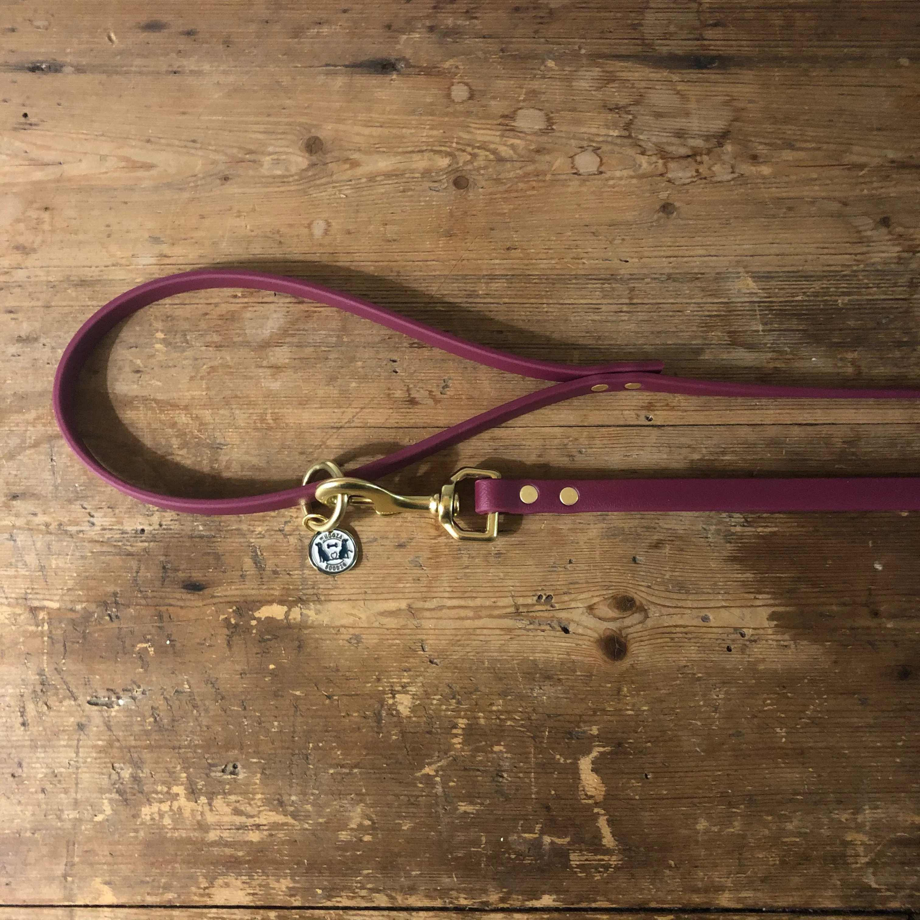 Waterproof Leash : Wine   Brass