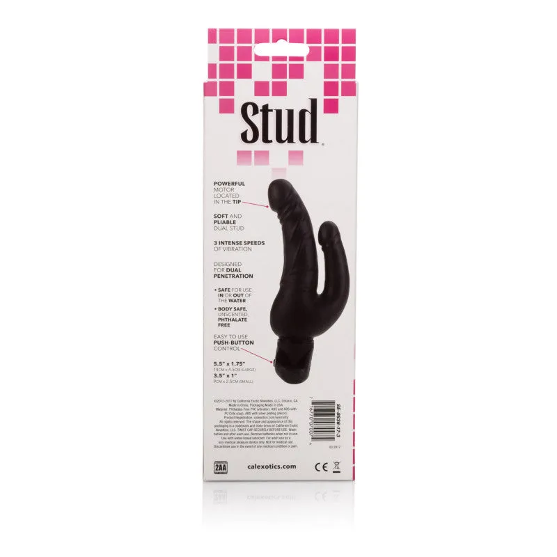 Waterproof Power Stud Over and Under Dong - Black