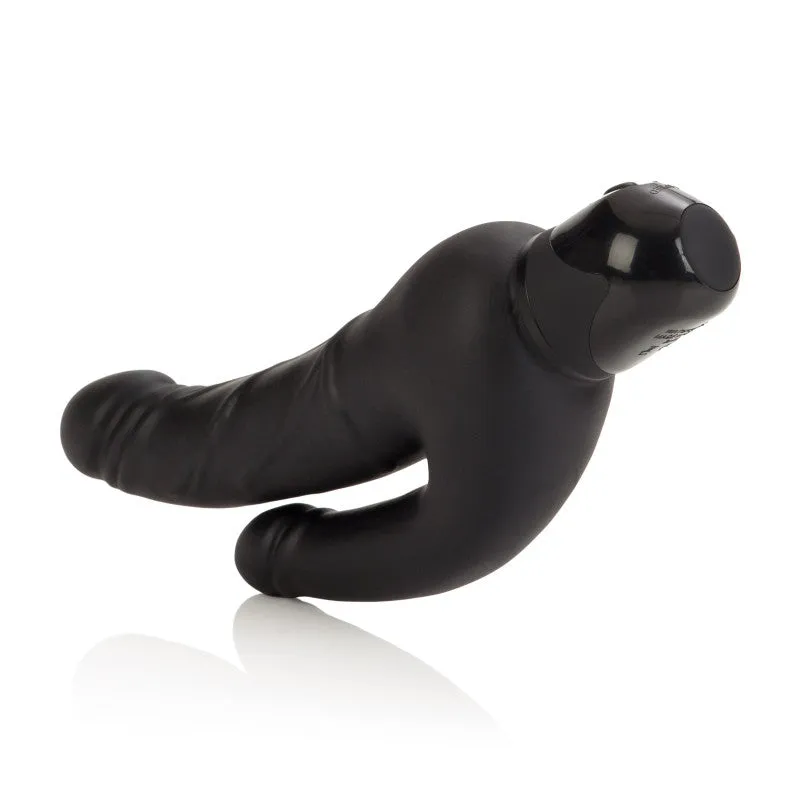 Waterproof Power Stud Over and Under Dong - Black