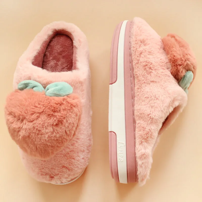 Wear High-heeled Thick-soled Non-slip Cotton Slippers Indoors And Outdoors