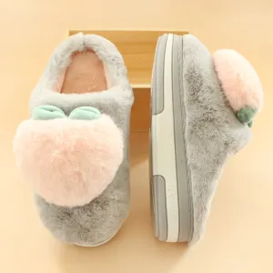 Wear High-heeled Thick-soled Non-slip Cotton Slippers Indoors And Outdoors