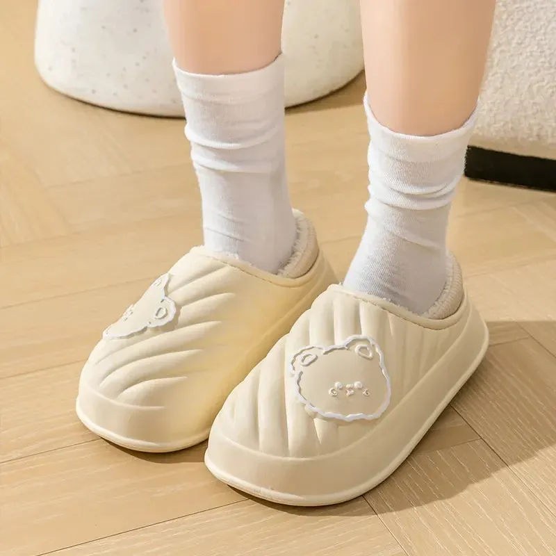 Winter Cotton Slippers for WOMEN'S Home Wear, Waterproof, Snow Proof, Warm and Simple, Cute Couple Cotton ShoesMTX2336