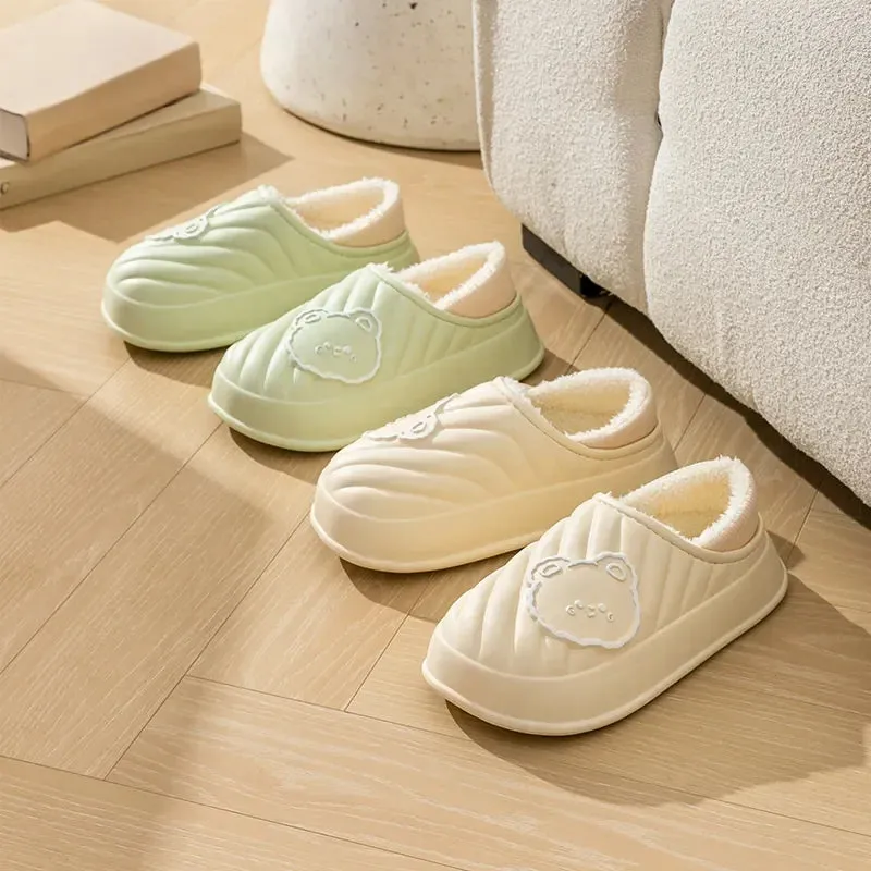 Winter Cotton Slippers for WOMEN'S Home Wear, Waterproof, Snow Proof, Warm and Simple, Cute Couple Cotton ShoesMTX2336