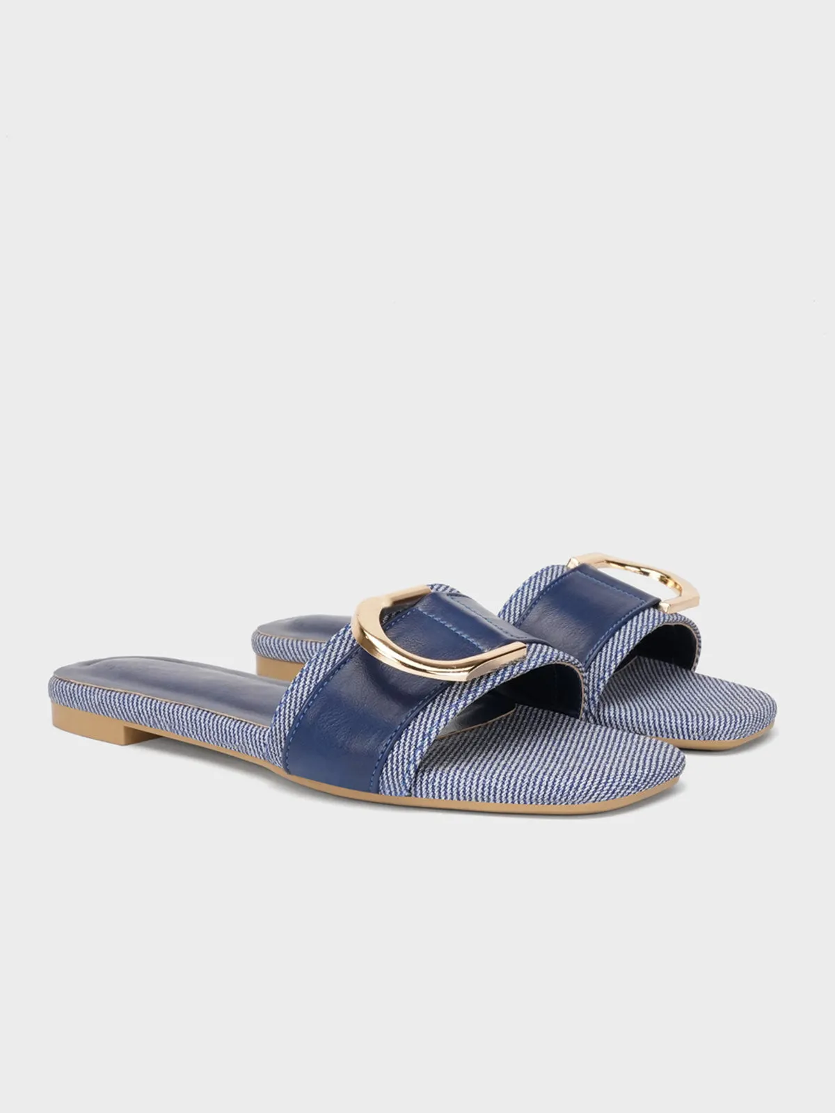 Women "MATTEO" Buckled Detailing Slippers